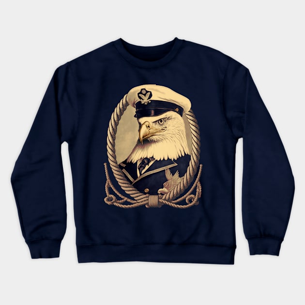 Sailor Eagle Crewneck Sweatshirt by MitchLudwig